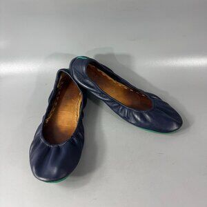 Tieks Navy Blue Leather Ballet Flats, Size 9